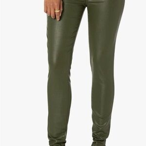 Kut from the Kloth Olive Coated  High Rise Jeans